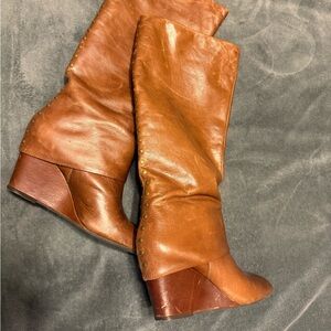 Steve Madden Brown Leather Knee-High Boots